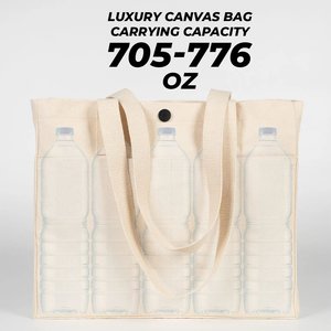 Lux Tote <b>Bag</b> Printed Canvas 10 oz Cotton Thick <b>Fabric</b> 18 16 4 (35 40 10 Cm)-Snap Button Front Pockets for Summer - Product Image 4