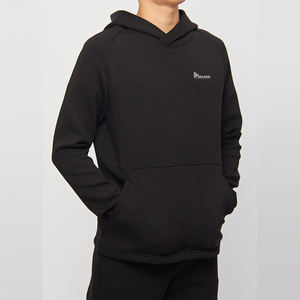 เสื้อฮู้ดดี้ทรงบ็อกซี่แบบครอป ผ้าฟลีซคอตตอน 350 GSM แบบยูนิเซ็กส์ ทรงโอเวอร์ไซส์ หนานุ่ม สไตล์ดิสเทรส ล้างสีแบบแอซิดวอช  ชุดเสื้อฮู้ดดี้ - Product Image 4