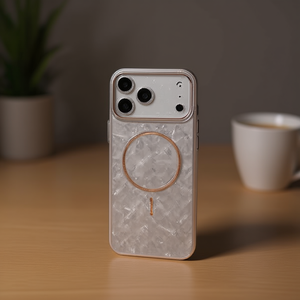 Étui magnétique en TPU+PC texturé effet cristal lumière et ombre pour 13 Pro Max – Accessoire de téléphone portable unique - Product Image 2