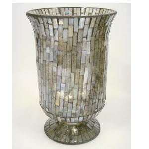 Candelabro de huracanes de vidrio acabado en mosaico para decoración del hogar, decoración de mesa de Navidad para fiestas - Product Image 3