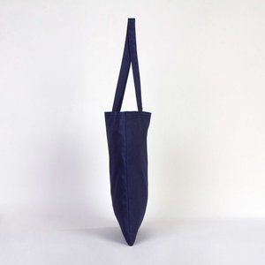 Navy Blue 100% Cotton Tote <b>Bag</b> Durable Eco-Friendly 6 Oz-<b>Medium</b> Size (14 16\" 35 40 Cm) Various Letters Screens Flowers - Product Image 4