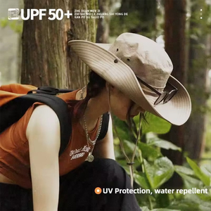 Sombrero de cubo de algodón 100% unisex con bordado 3D personalizado gorra de calle de protección solar para exteriores a la moda - Product Image 2