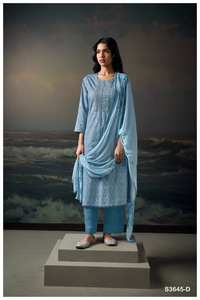 Catalogue complet de Salwar Kameez brodé imprimé en coton de qualité supérieure pour vêtements de fête disponible au tarif de gros vêtements pakistanais indiens - Product Image 5