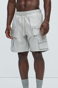 Mens <b>Shorts</b> Manufacturer Men Casual Blank 6 Pocket <b>Elastic</b> Waistband Training <b>Shorts</b> With Zippered Pockets - Product Image 4