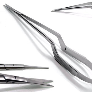 Ciseaux Yasargil fabriqués par des fabricants professionnels, instruments chirurgicaux manuels réutilisables en argent, certifiés CE ISO13485, usage général - Product Image 4