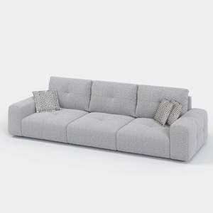 Canapé carré convertible 3 places réglable Castel avec fonction extensible pour salon, maison et appartement - Product Image 2