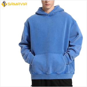 Elegante Sudadera con capucha de lavado ácido de gran tamaño para hombres y mujeres 100% algodón ropa de moda urbana con pantalones de chándal para invierno - Product Image 3