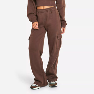Oversize Custom Women's Chocolate Tracksuit 2 piece set Cargo Tracksuit Set Breathable <b>Hoodie</b> Sweatpants New <b>Gym</b> & Sportswear - Product Image 5