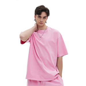 Streetwear Vintage Washed Pour Hommes Pas Cher Vente en Gros Surdimensionné Épais Coton Homme Acide Lavé Pour Les Hommes T-shirt pour hommes - Product Image 2