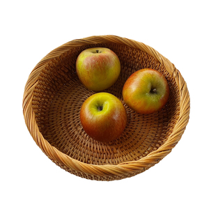 Bol de panier en rotin artisanal de luxe artisanat écologique parfait pour les paniers cadeaux collections à la maison, style culinaire gastronomique - Product Image 1