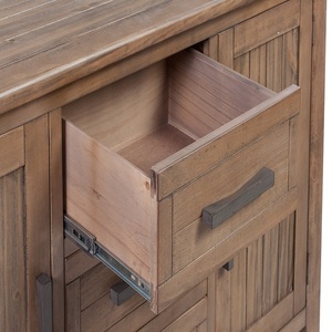 ATLAS Brand <b>Pine</b> Solid <b>Wood</b> <b>Kitchen</b> <b>Cabinet</b> 2 Doors 3 Drawers High Quality Home Furniture from Vietnam Factory Low MOQ - Product Image 4
