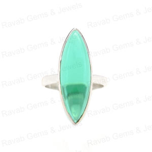 Anillo de Plata de Ley 925 Más Vendido para Mujer, Fluorita Verde Cuarzo de 10x30 mm, Engaste de Bisel Marquesa, Estilo Vintage, Hecho a Mano, Rodio - Product Image 5