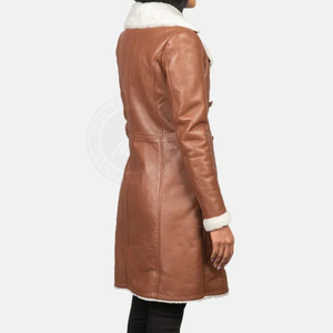 Abrigos de Piel de Oveja para Mujer, Cálidos para Invierno, Transpirables, Resistentes al Viento, Ecológicos, Reversibles, con Estampado, Largos y Tejidos - Product Image 1