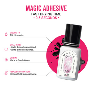 Magic <b>Adhesive</b> Extension Eyelash Glue <b>Lash</b> <b>Adhesive</b> Fast-drying 0.5s Hypoallergenic Eyelash Wholesale ODM OEM - Product Image 2
