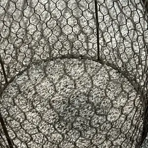 แจกันลวดกลมสำหรับตกแต่งสวนสำหรับพืชสวนสีดำสนิมแบบโมเดิร์น - Product Image 3