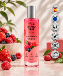 Aromatizante en Aerosol con Aroma a Bayas Rojas de Marca Privada 100ml OEM |   Aromatizante Instantáneo para el Hogar en Aerosol |   España UE - Product Image 1