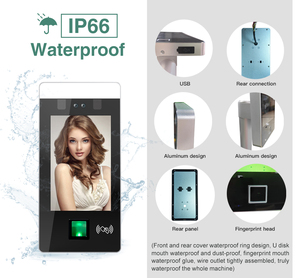 RS485 Wiegand <span class=keywords><strong>Reader</strong></span> 5 inch nhận dạng khuôn mặt tham dự cổng không dây truy cập coontrol - Product Image 2