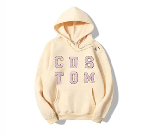 เสื้อลําลองผู้ชายแฟชั่นHoodieออกแบบที่กําหนดเองพัฟพิมพ์เย็บปักถักร้อยHoodieโลโก้ที่กําหนดเองขนาดใหญ่Streetwearผู้ชายHoodies - Product Image 4