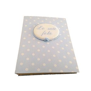 Album Fotografico Azzurro a Pois con Copertina in Carta di Alta Qualità - Product Image 1