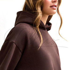 Sweat-shirt à capuche oversize respirant pour femme, broderie personnalisée sur le devant, 100 % coton, écologique, anti-rétrécissement - Product Image 4