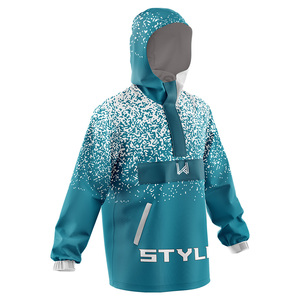 Chaqueta cortavientos de nailon 100% con estampado digital personalizado para hombre, jersey con capucha y logotipo, estilo informal impermeable para Primavera, Tallas grandes - Product Image 2