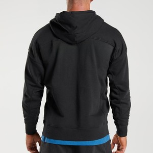 Sweats à capuche zippés pour hommes épaule tombante surdimensionné Sweat à capuche lourd pour hommes sweats à capuche fonctionnels à double fermeture éclair pour hommes - Product Image 3