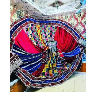 Haute Qualité Kuchi Afghani PAKISTANI ROBE pour Eid Couleur Unie avec Broderie À Manches Longues Velours Tissu Dentelle Bouton Décoration - Product Image 2