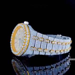 Design de luxe avec montre en diamant Moissanite de qualité supérieure pour hommes et cadeaux à prix raisonnable depuis l'Inde - Product Image 5