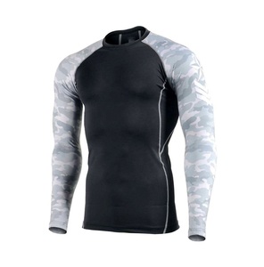 Haute exigence personnalisée pleine Sublimation athlétique Rash Guard à manches longues Compression Fit Polyester Spandex Rash Guards en vente - Product Image 3