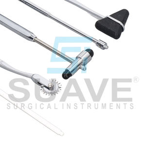 SUAVE INSTRUMENTS DE CHIRURGIE Ensemble de marteaux neurologiques manuels polyvalents Kit de diagnostic en acier inoxydable Évaluations neurologiques - Product Image 2