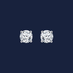 Pendientes de Diamantes Redondos de Oro Sólido de 14K para Uso Diario con Diamantes Redondos Cultivados en Laboratorio de 0.08 Quilates GH-SI, Regalo para Ocasiones Especiales - Product Image 2