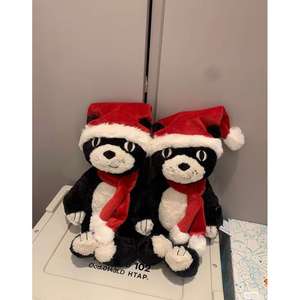 Peluche MaoYi Jelly Cats Grande Noire de Noël en Peluche Courte Ultra-Douce Unisexe Tous Âges Rembourrage Coton PP 10 cm de Hauteur ODM - Product Image 5