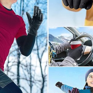 * OUTLET * guanti invernali da uomo guanti da sci moto ciclismo Touch Screen di un colore formato assortito-casa e giardino/sport - Product Image 4