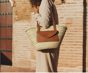 Sac en paille de qualité supérieure, panier en paille, panier français, panier fait main, panier marocain, sac de plage - Product Image 1