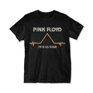 T-shirt da uomo Goodie con stampa grafica Pink Floyd, 100% cotone jersey, nero tinta unita, taglia Small, stampa di design - Product Image 1