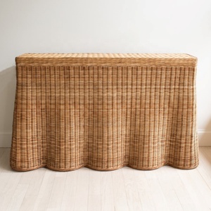 Muebles para el hogar de alta calidad, nuevo diseño, mesa de consola de ratán, variedad de tamaños OEM, mesa festoneada de mimbre hecha a mano de Vietnam - Product Image 6