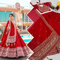 Nouvelle conception de robe de mariée, couleur personnalisée, fête de mariage spéciale, broderie en fausse fourrure de renard, lehenga choli dupatta personnalisé