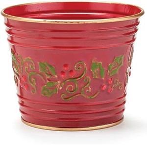 Jardinière de Noël intérieure et extérieure en métal décoratif de Noël en métal brillant unique pour la décoration intérieure et la décoration de bureau Jardinière de sol - Product Image 3