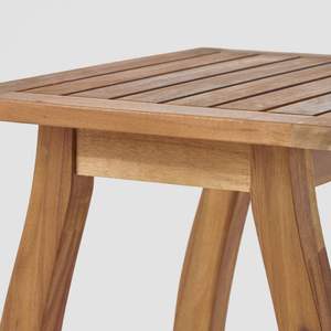 Chaise longue en bois moderne style patio avec table basse ensemble de mobilier d'extérieur côté piscine pour hôtel villa cottage vente en gros - Product Image 5