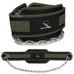 RC Fitness Wear Neoprene Adjustable Heavy Duty Anti-Slip Back Support Dip <b>Belt</b> for <b>Chain</b> Lifting Weightlifting - Product Image 1