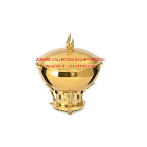 Ensemble de chauffe-plats en or au design fabuleux chauffe-plats pour hôtel et mariage traiteur servant des plats en vente - Product Image 1