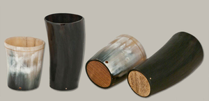 Verre à shot en corne de buffle pour événements festifs - Vaisselle artisanale écologique classique pour bière/vin, multicolore naturel - Product Image 2