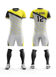 Conjunto de ropa de fútbol de poliéster 100% al por mayor con logotipo personalizado, kits de camisetas de fútbol por sublimación, uniformes de fútbol para hombre OEM - Product Image 3