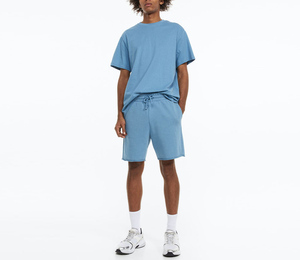 Conjunto de Pantalones Cortos para Hombre de Alta Calidad, 100% Algodón, 250 GSM, Dos Piezas, Verano, Transpirable, Estilo Urbano, Ropa Casual de Moda - Product Image 1