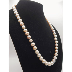 Collana di perle grandi 11mm con chiusura in oro bianco 14k - Product Image 3