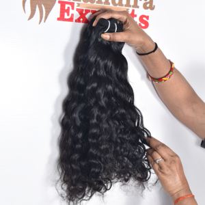 Vente en gros 100% remy temple naturel indien Tangle Free faisceaux aucun traitement chimique couleur noire ondulés extensions de cheveux humains - Product Image 4