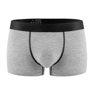 Calzoncillos bóxer de punto de alta calidad para hombre, con logotipo de marca personalizado, de algodón transpirable de secado rápido, color liso. - Product Image 4