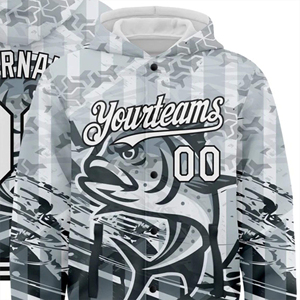 เสื้อฮู้ดสวมหัวปักลาย3D ปลาทรีเวลลี่ขนาดยักษ์100% 2025ออกแบบได้ตามต้องการสำหรับทุกเพศ - Product Image 5