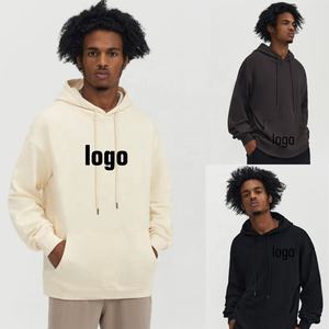 Vente en gros Sweats à capuche pour hommes Streetwear unisexe Sweatshirts à capuche personnalisés Logo de broderie Sweats à capuche pour hommes vierges - Product Image 2