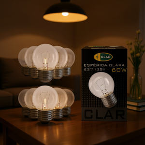 Spherical E27 CL 60W 125V Incandescent <b>Bulbs</b> - Product Image 3